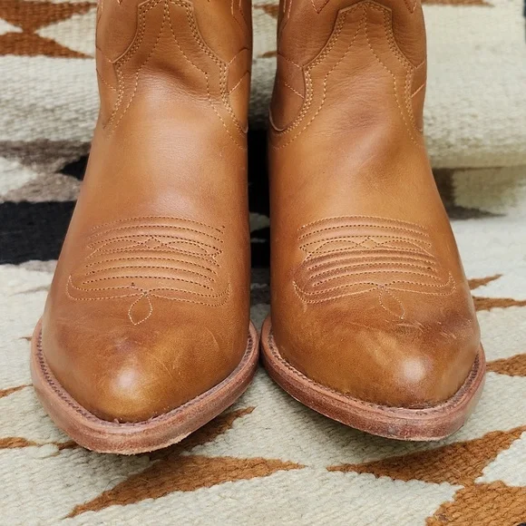 BLACK STAR LEATHER WESTERN KNEE HIGH BOOTS - Picture 6 of 15